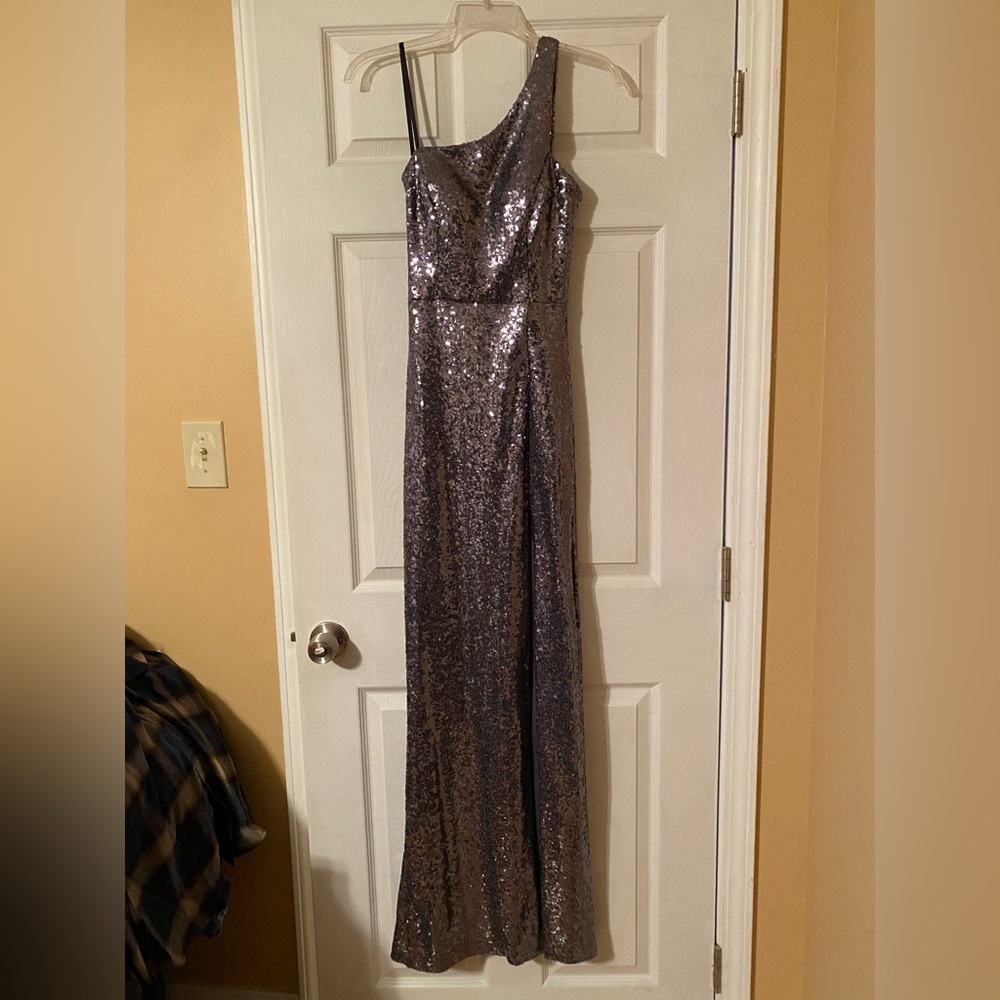 Formal Sequin High Slit Dress